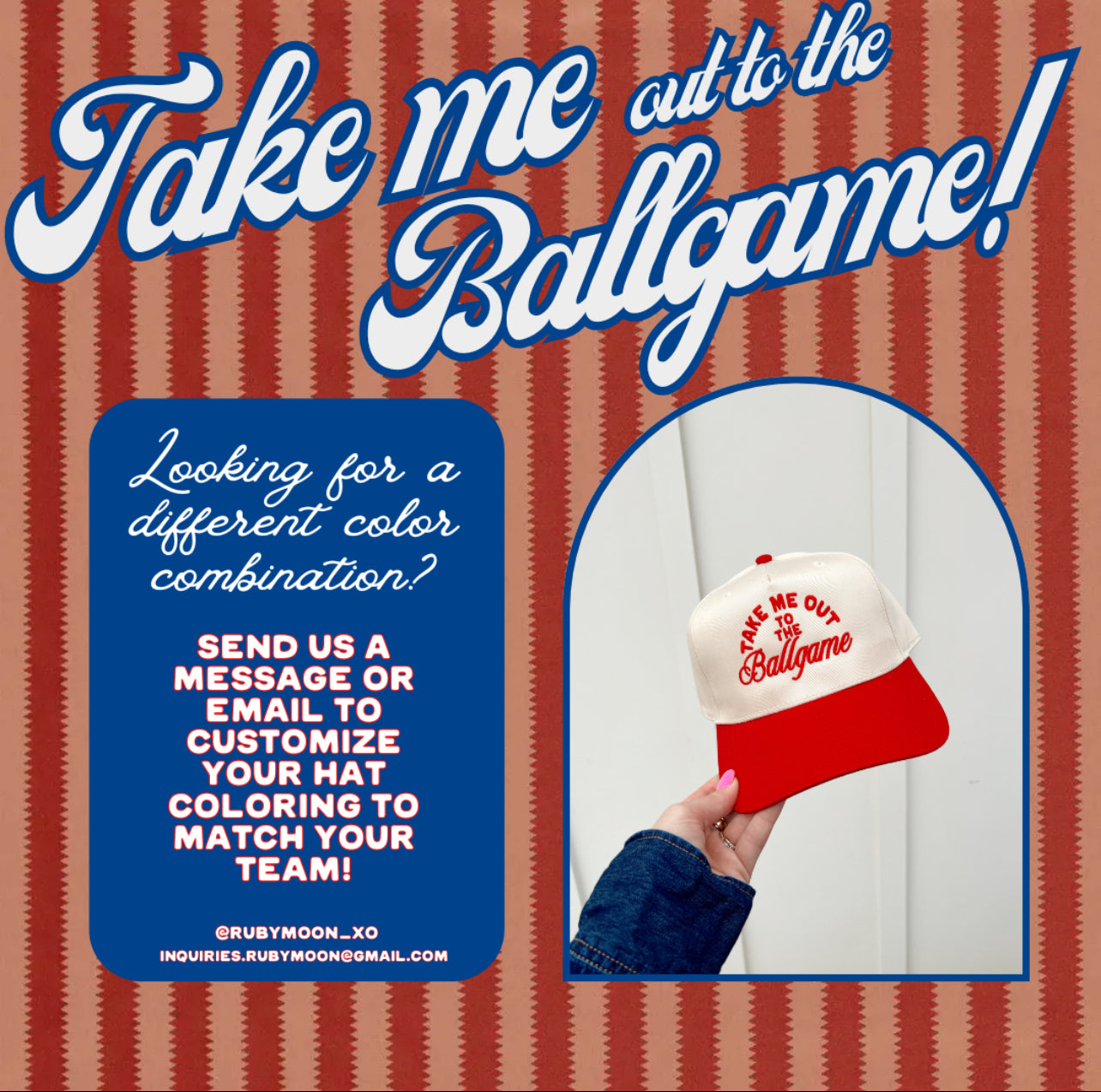 Take Me Out To The Ballgame-Baseball Hats