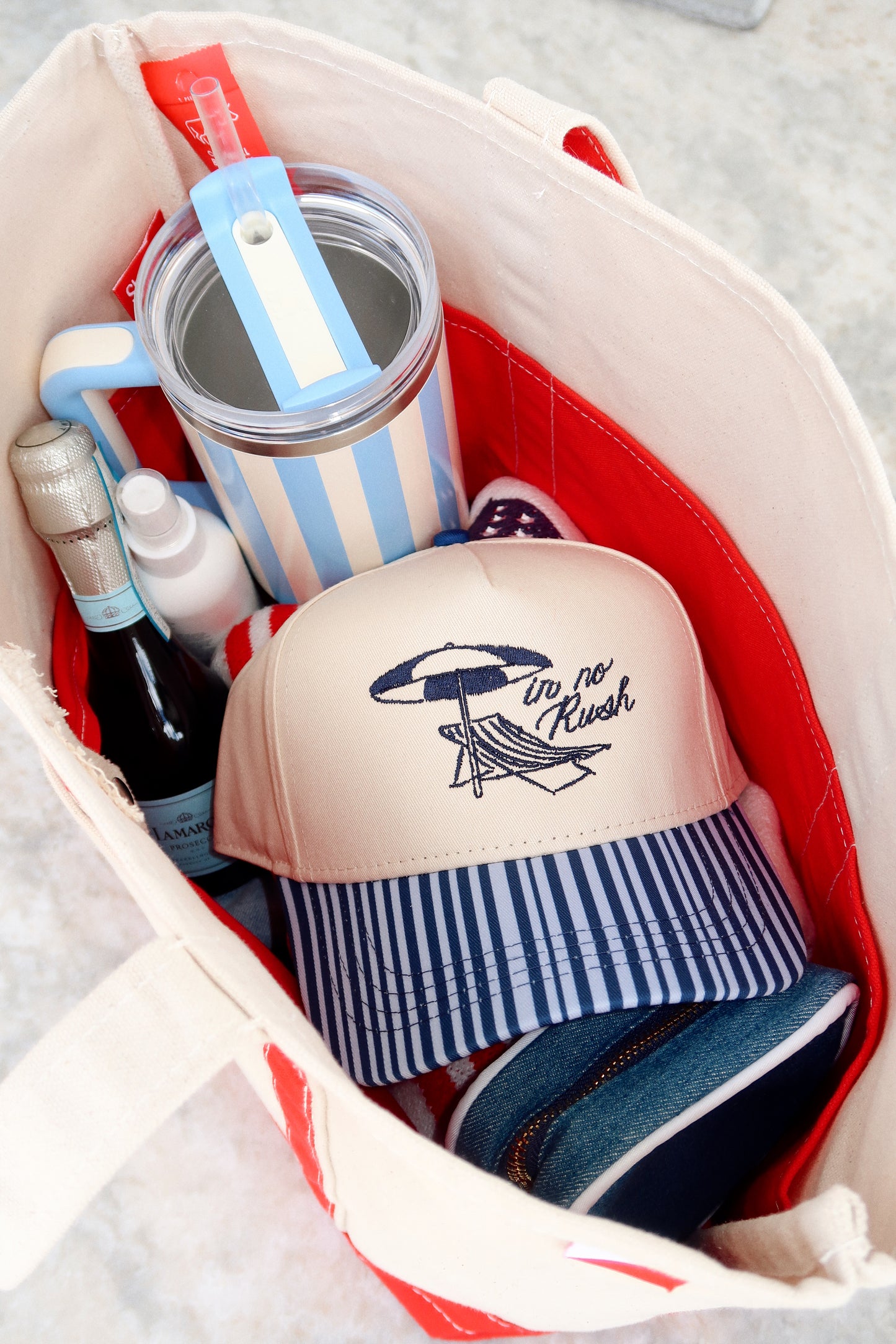 In No Rush-Blue Striped Hat