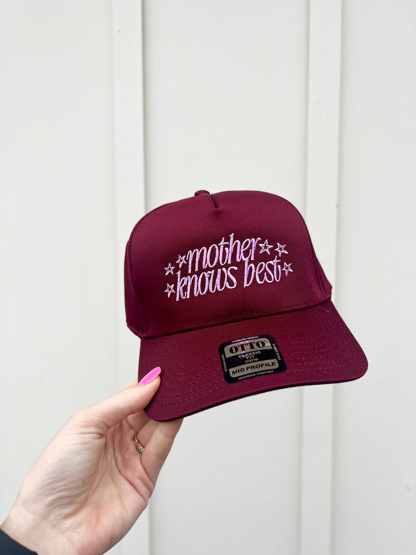 Mother Knows Best Embroidered Hat