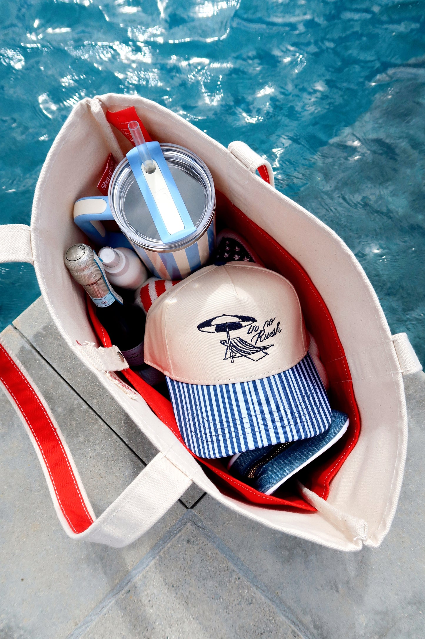 In No Rush-Blue Striped Hat