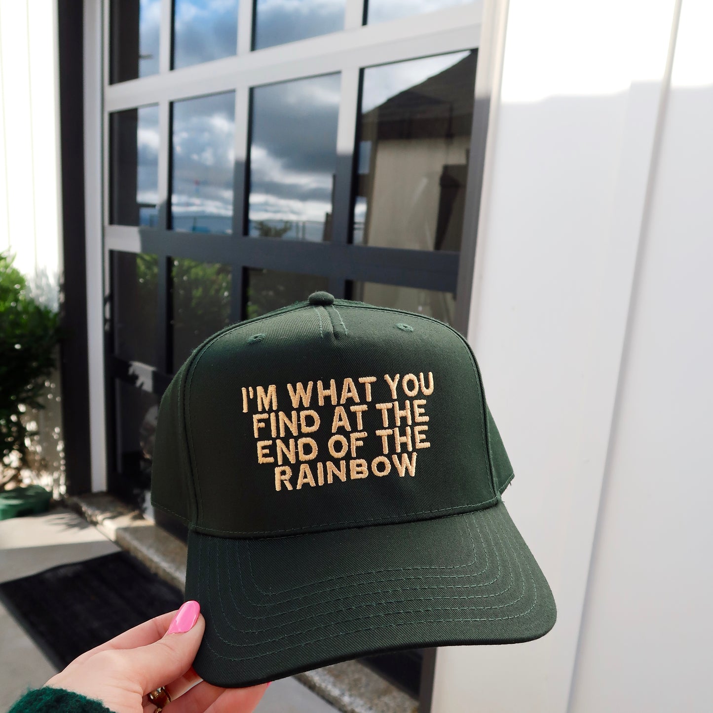 I'm What You Find At The End Of The Rainbow Embroidered Hat