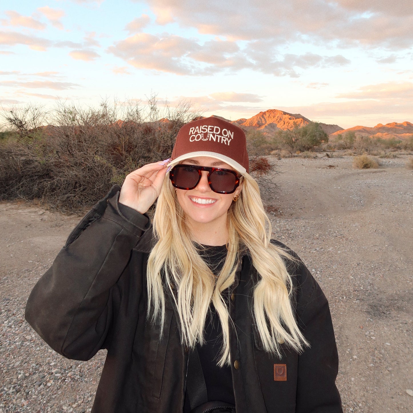 Raised On Country Embroidered Hat