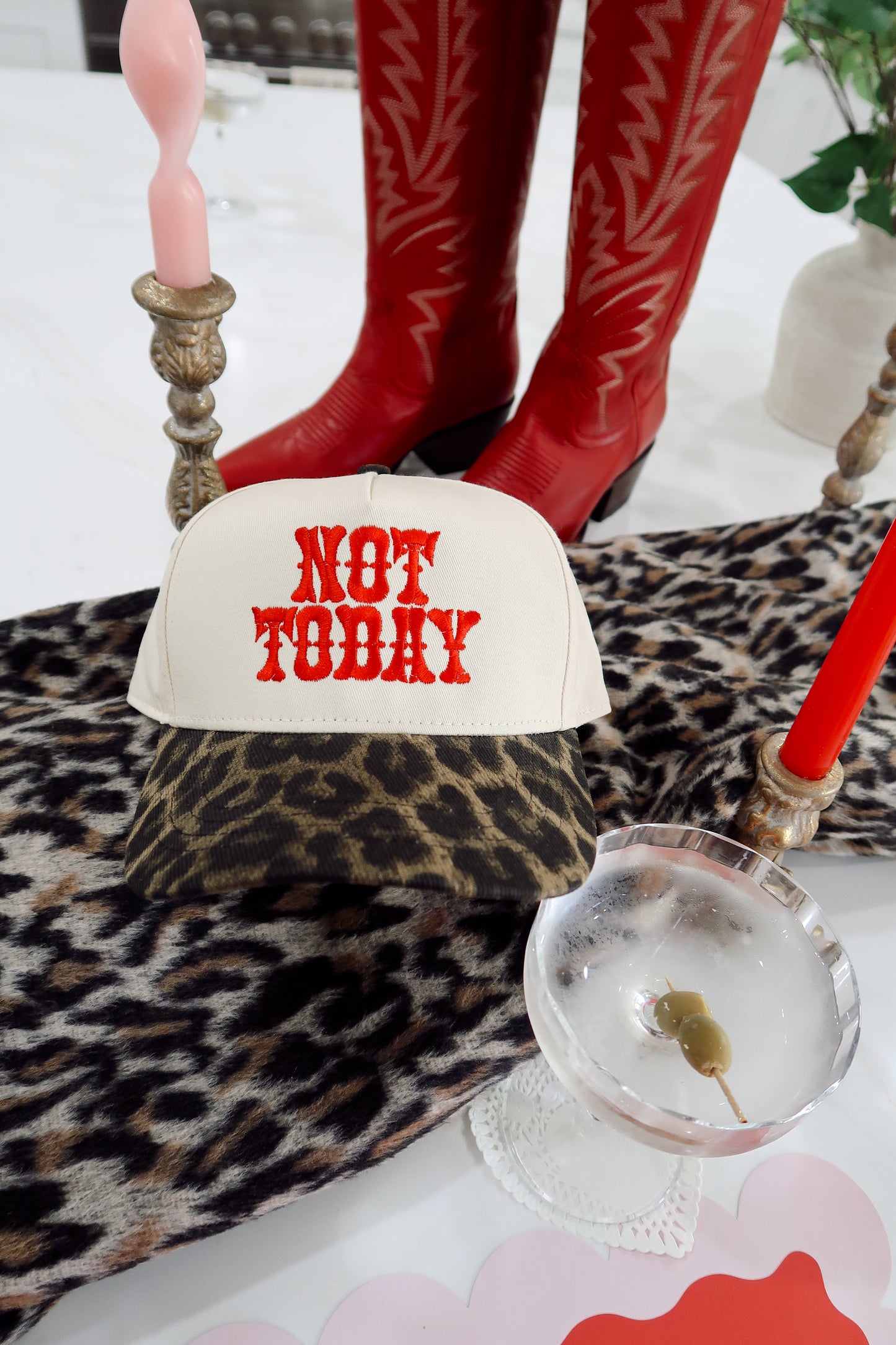 Not Today Leopard Hat