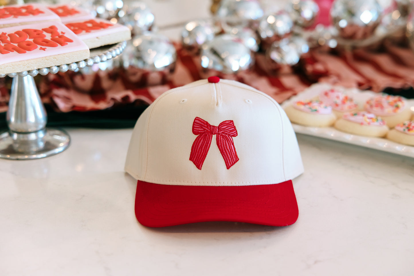 Bow Embroidered Hat