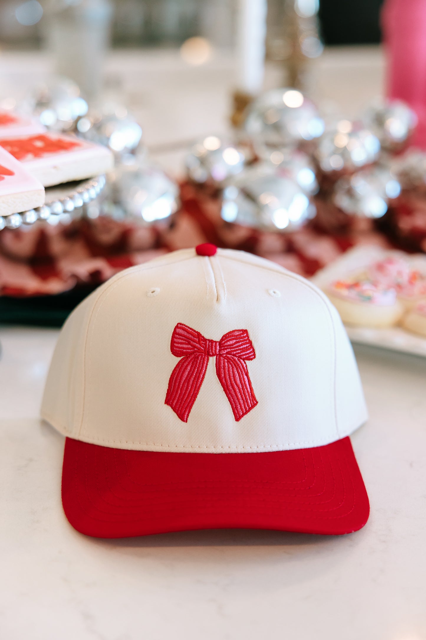 Bow Embroidered Hat
