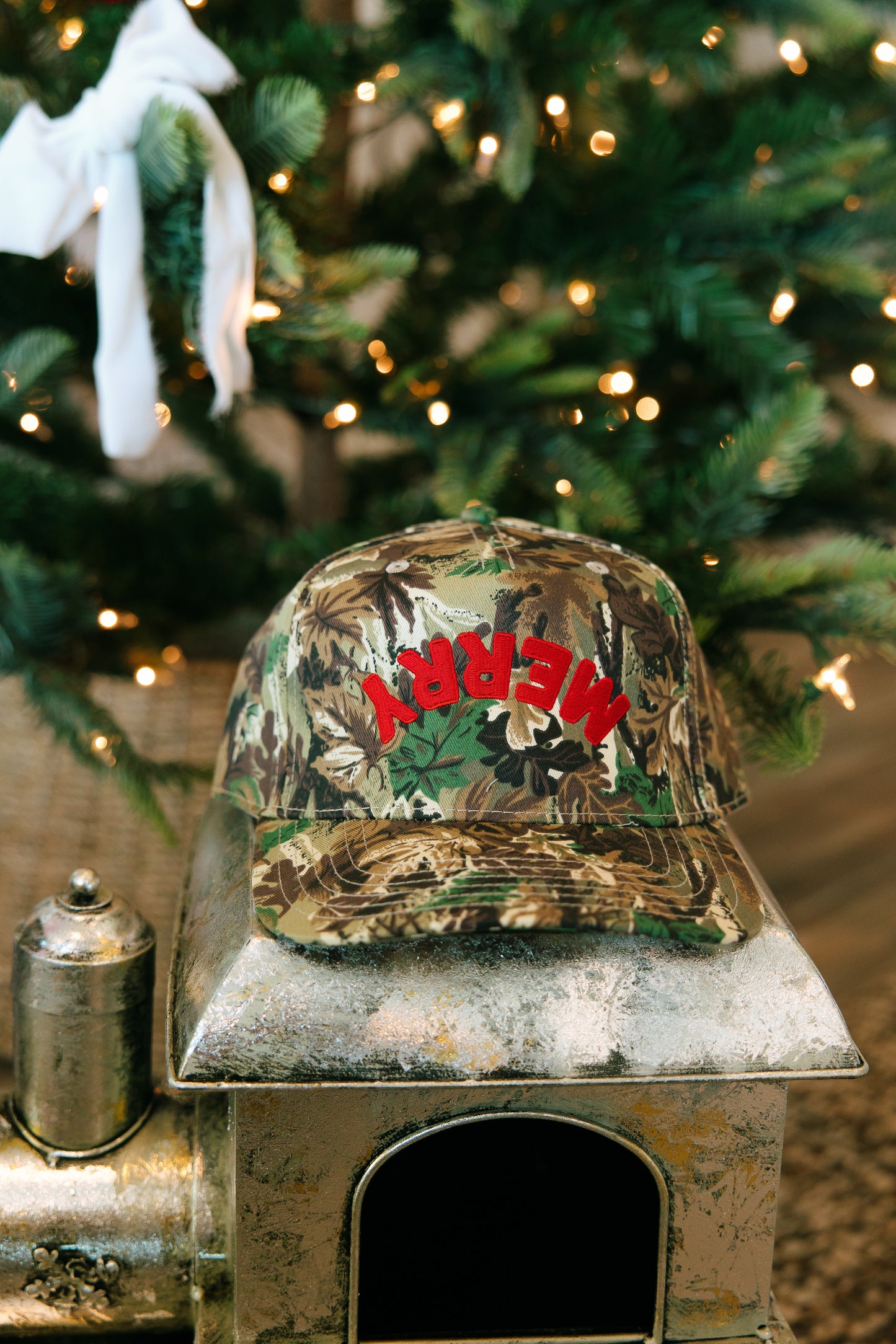 Merry Camo Embroidered Hat