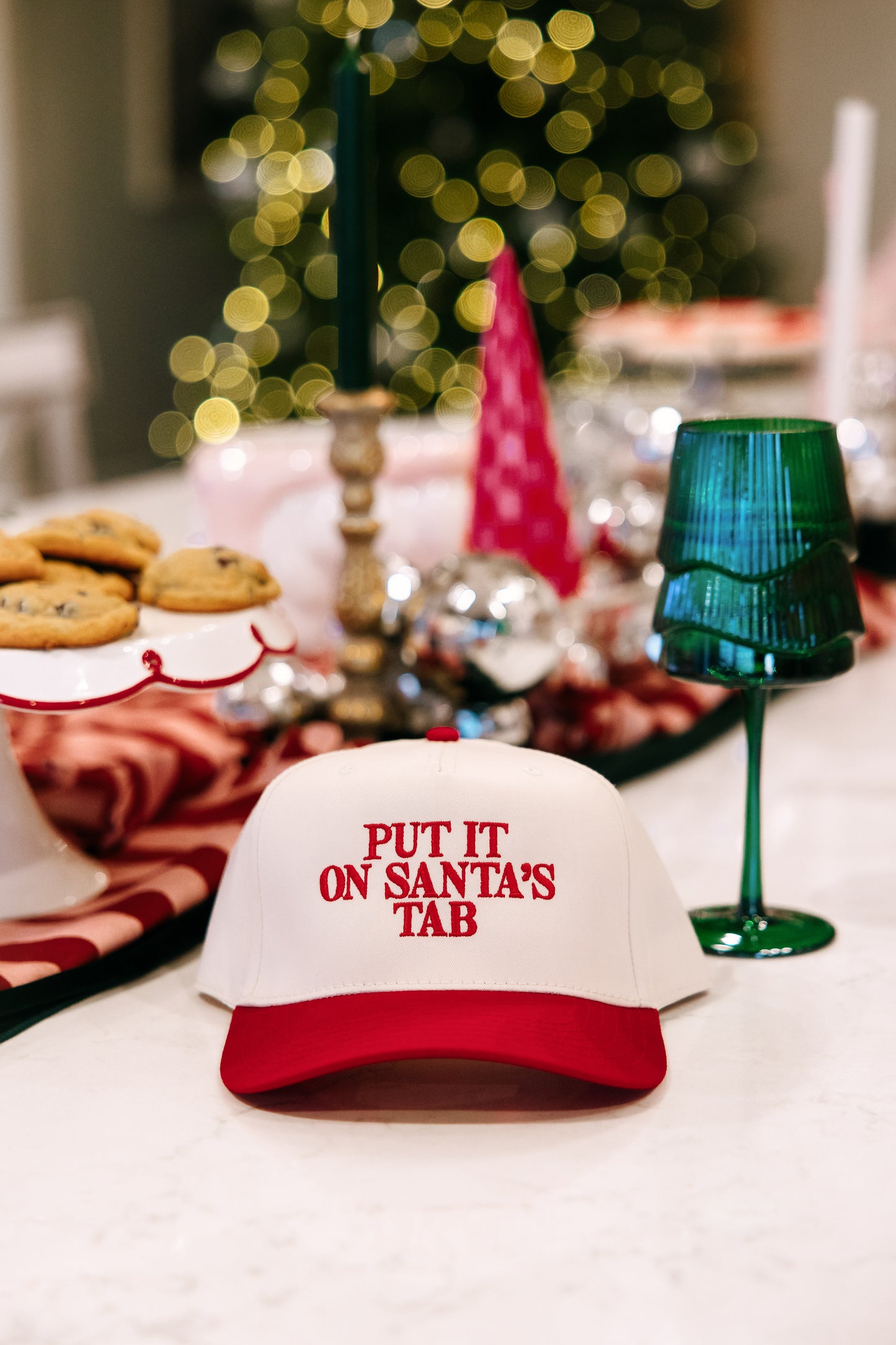 Put It On Santa's Tab- Embroidered Hat