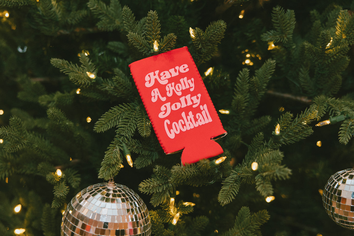 Have A Holly Jolly Cocktail Holiday Can Cooler- Holiday Shop