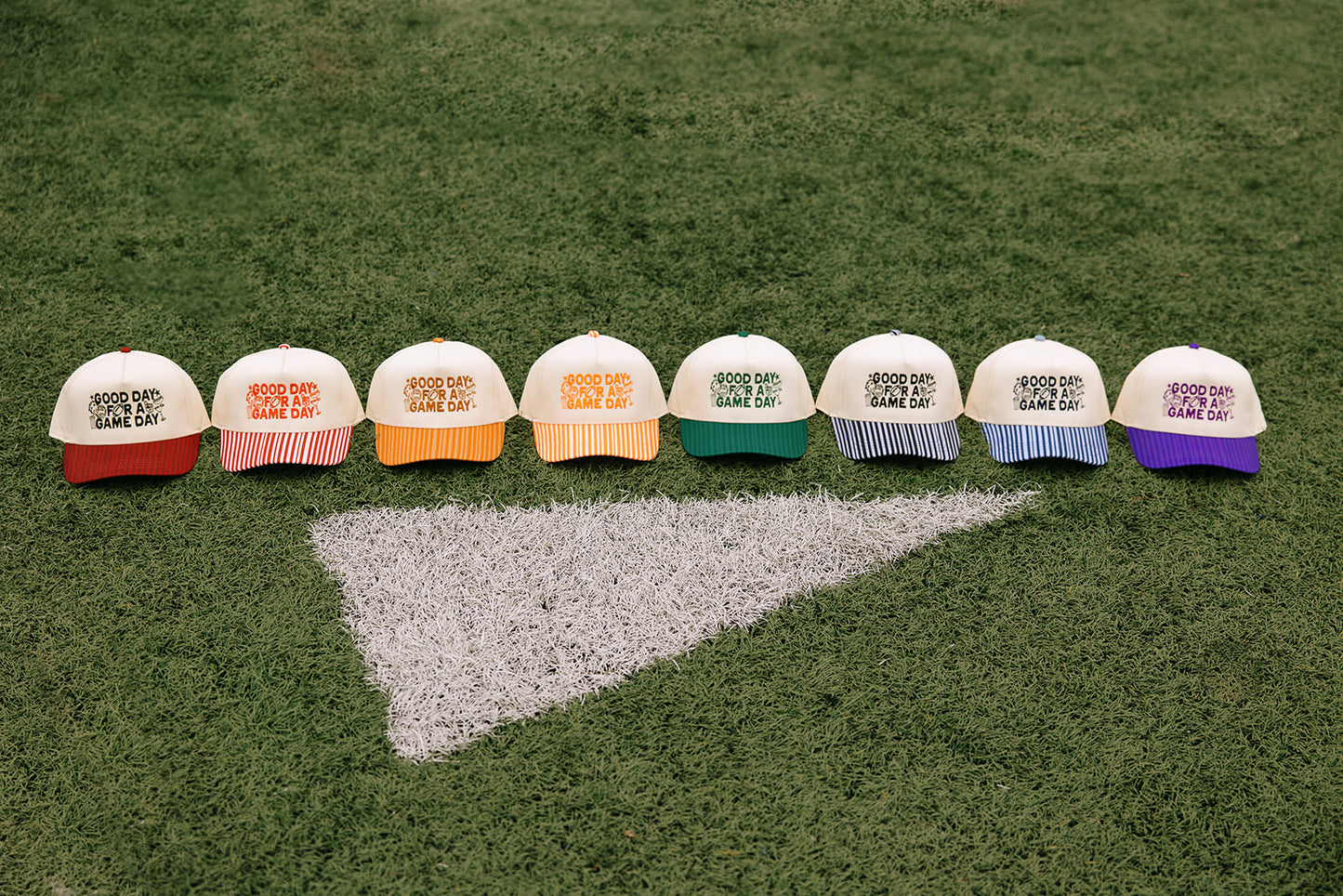 Good Day For A Game Day- Striped Bill Hat