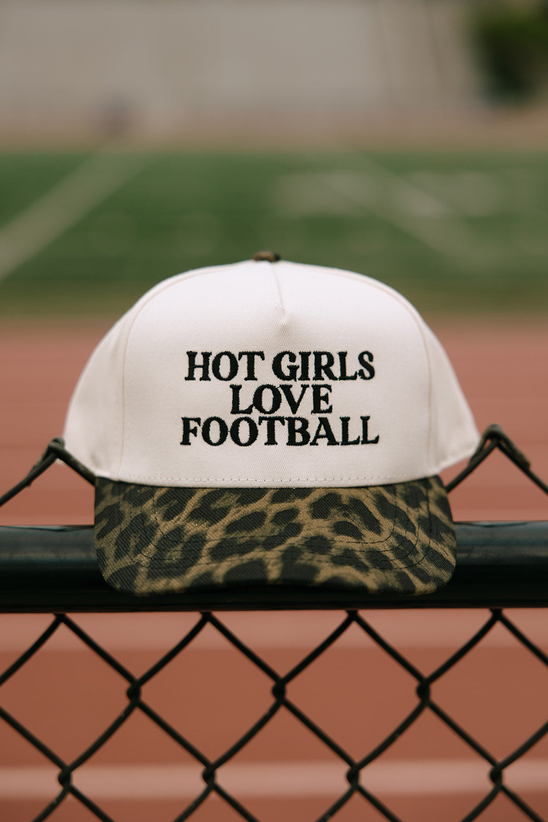 Hot Girls Love Football Leopard Hat
