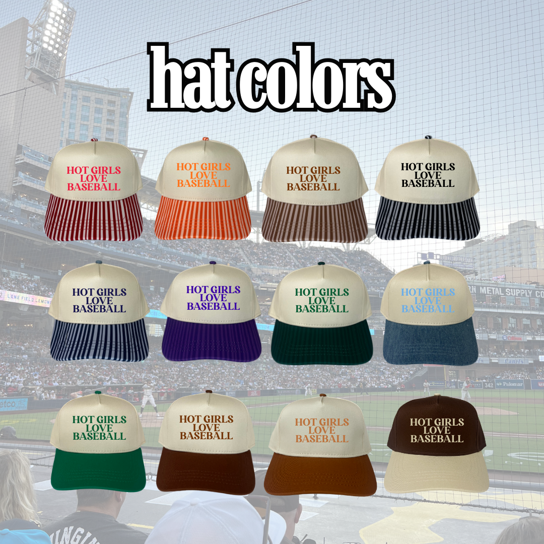 Hot Girls Love Baseball Embroidered Hat