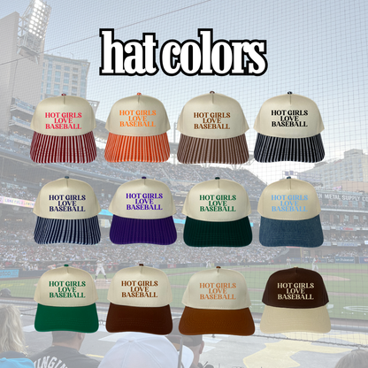 Hot Girls Love Baseball Embroidered Hat