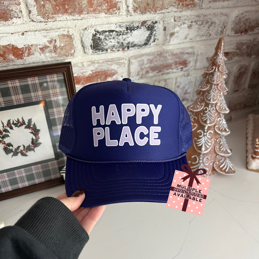 BOGO FREE- INVENTORY CLEAR OUT SALE HOLIDAY EDITION- Purple Foam Trucker Happy Place