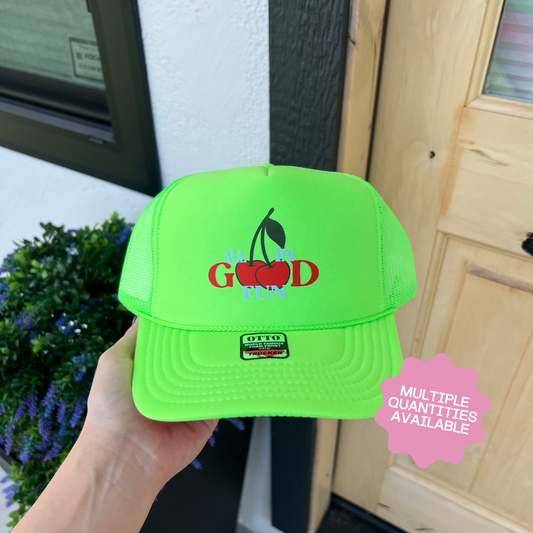 END OF SUMMER INVENTORY CLEAR OUT SALE- Neon Green All In Good Fun