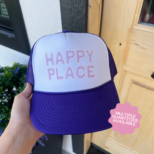 END OF SUMMER INVENTORY CLEAR OUT SALE- Purple/White Happy Place