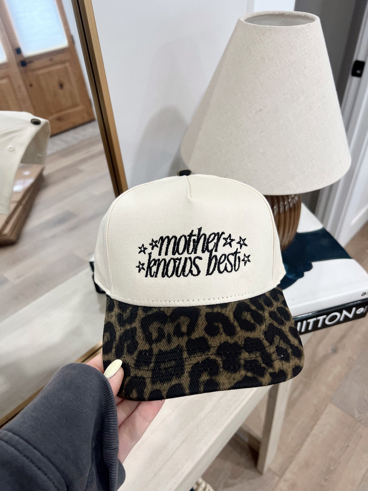Mother's Day Leopard Embroidered Hat