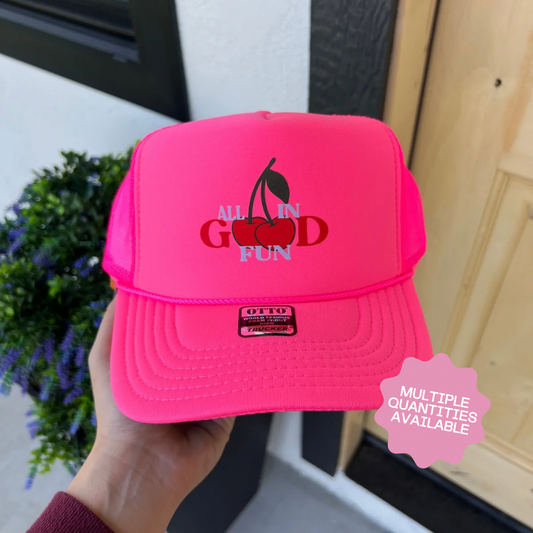 END OF SUMMER INVENTORY CLEAR OUT SALE- Neon Pink All In Good Fun