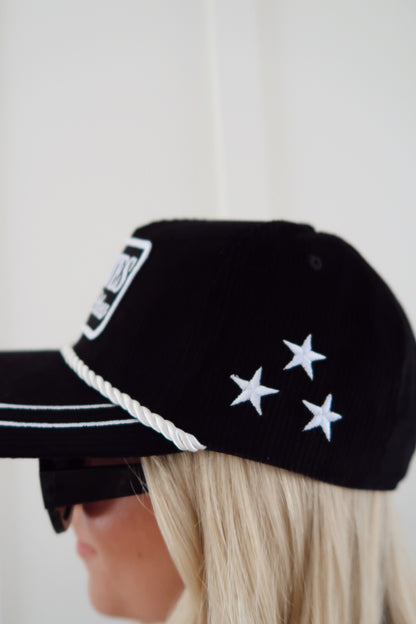 Tailgates Well With Others Black Corduroy Patch Hat