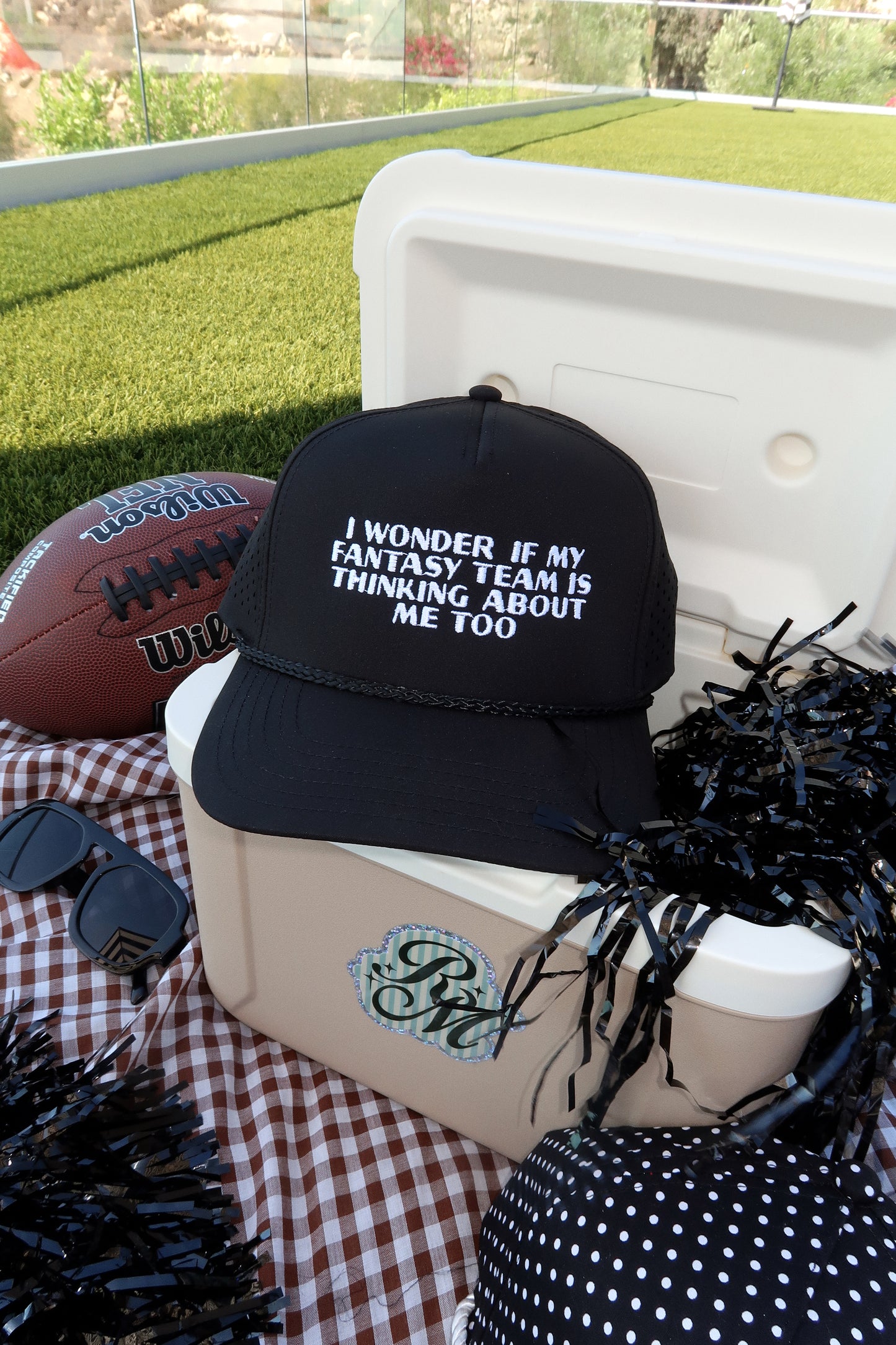 I Wonder If My Fantasy Team Is Thinking About Me Too Mens Hat