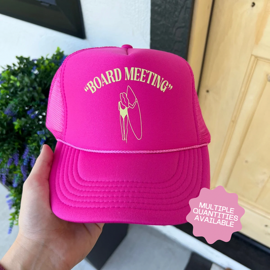 END OF SUMMER INVENTORY CLEAR OUT SALE- Hot Pink Board Meeting