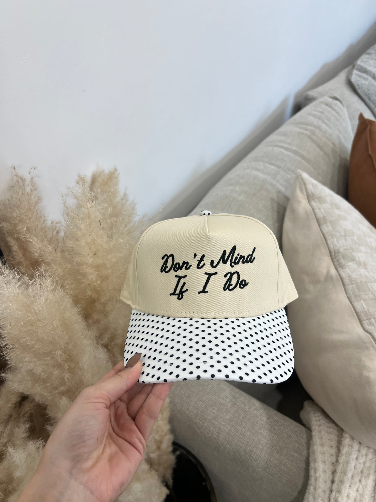 Don't Mind If I Do Bridal Polka Dot Hat