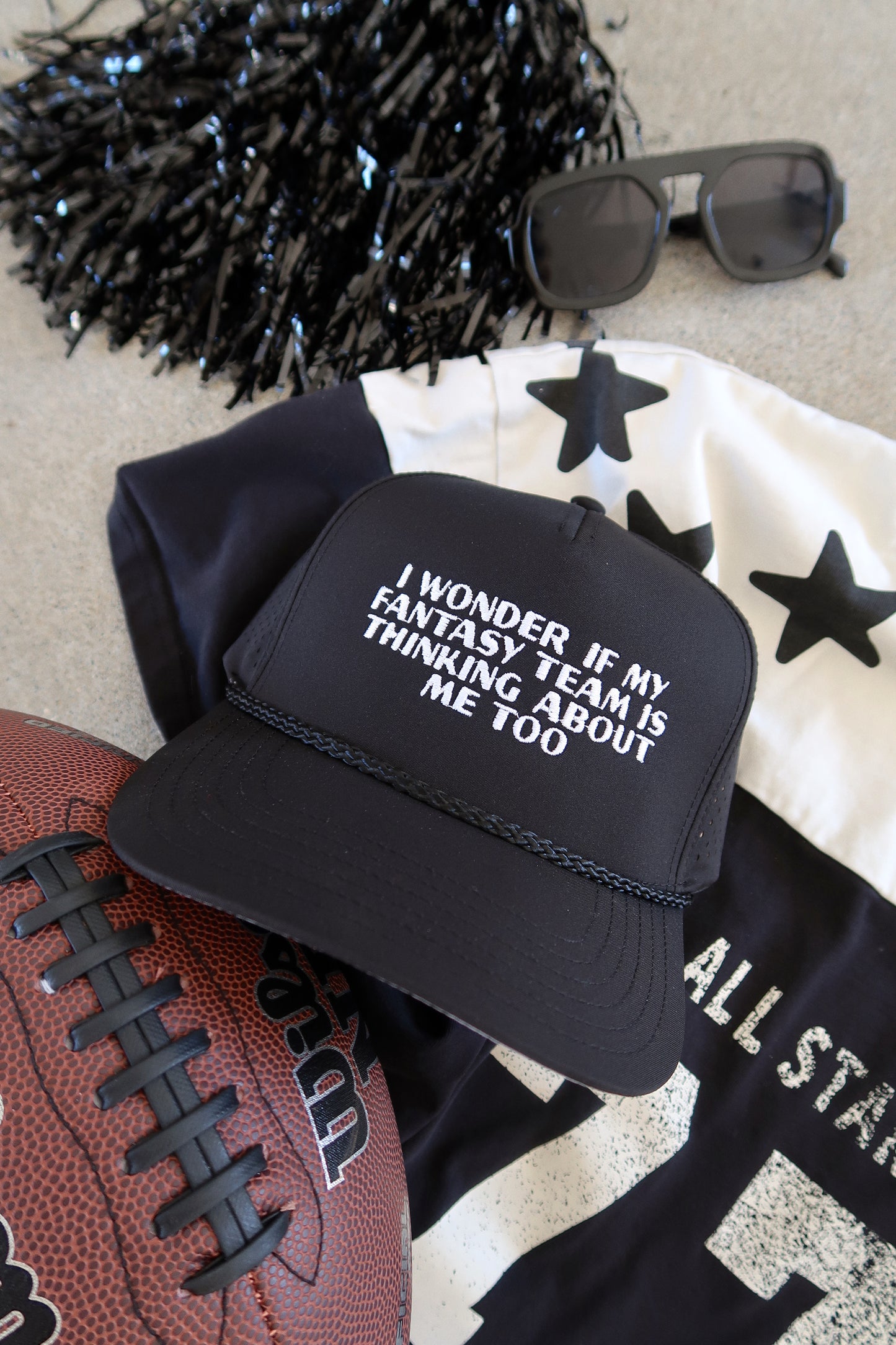 I Wonder If My Fantasy Team Is Thinking About Me Too Mens Hat