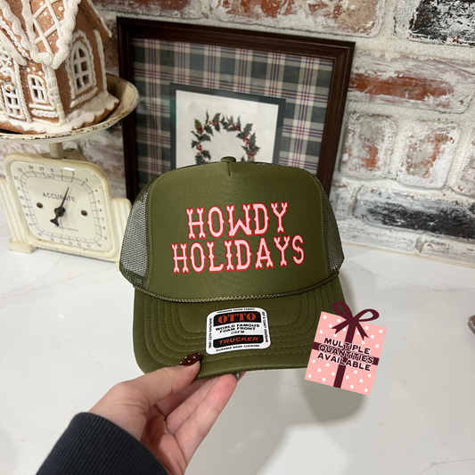 BOGO FREE- INVENTORY CLEAR OUT SALE HOLIDAY EDITION- Ole Green Foam Trucker Howdy Holidays