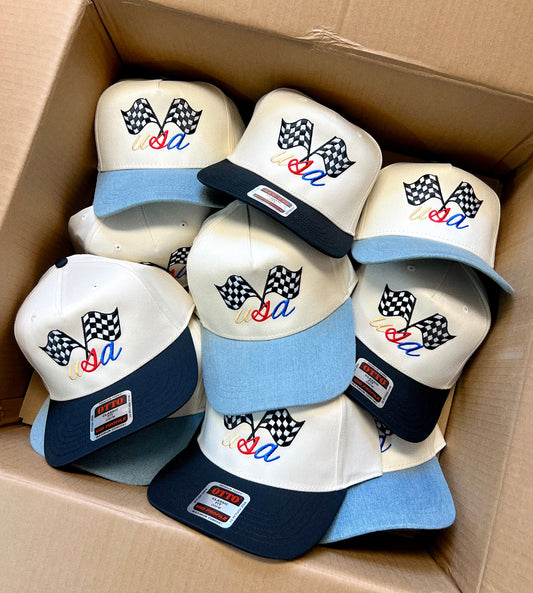 USA Race Day Flag Hat