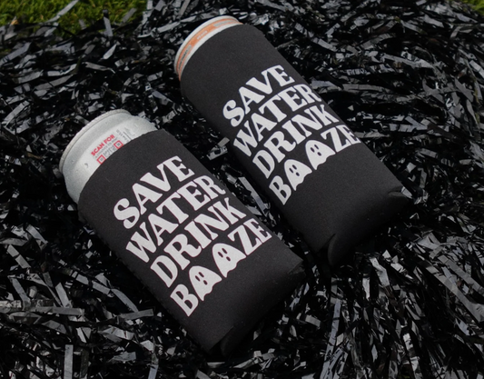 Save Water Drink Booze Halloween Can Cooler