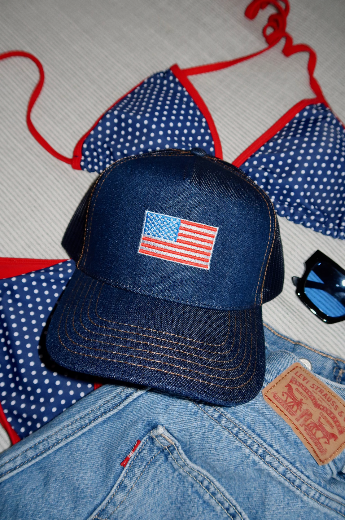 USA Flag Denim Hat