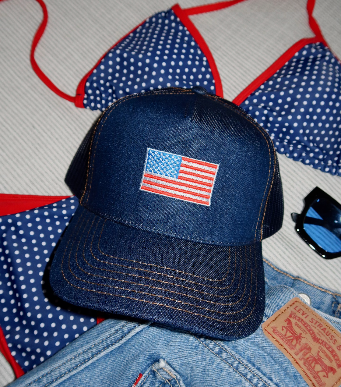 USA Flag Denim Hat