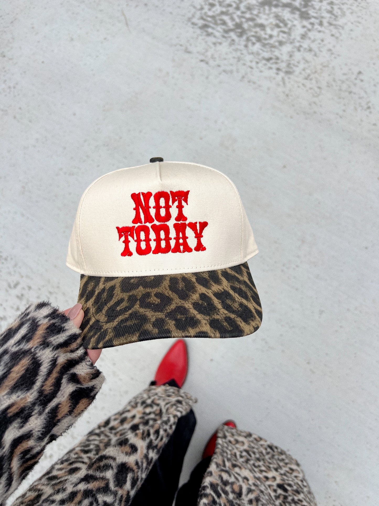 Not Today Leopard Hat