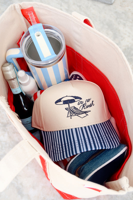 In No Rush-Blue Striped Hat
