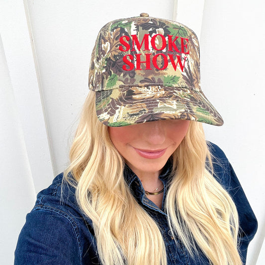 Smoke Show Camo Embroidered Hat
