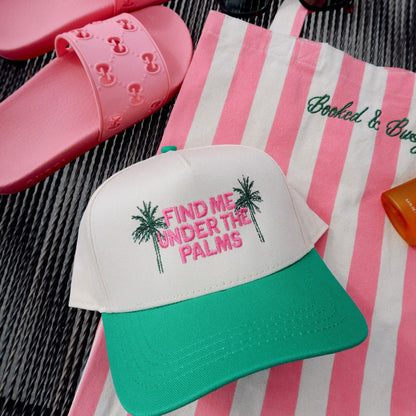 Find Me Under The Palms- Kelly Green/Natural Hat