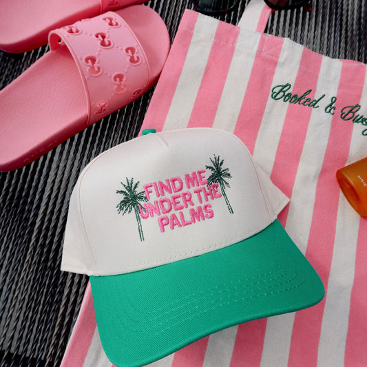Find Me Under The Palms- Kelly Green/Natural Hat