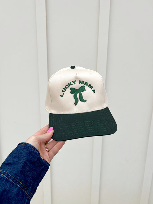 Lucky Mama Embroidered Hat- St. Patricks Day