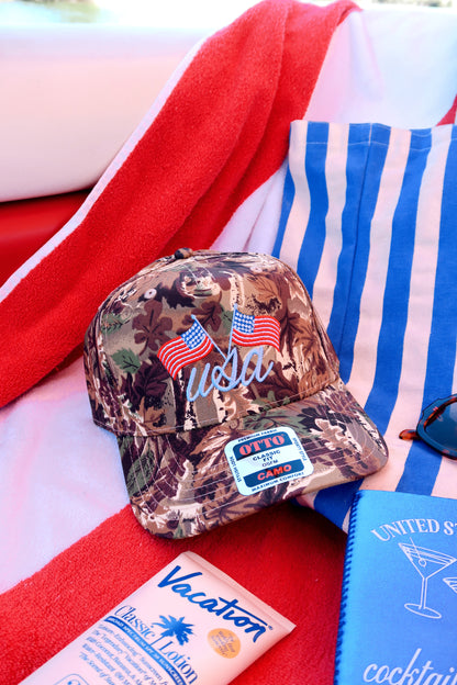 USA Camo Embroidered Hat