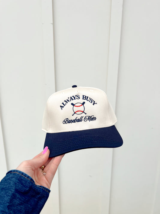 Always Busy Baseball Mama-Baseball Hats