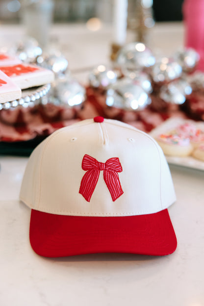 Bow Embroidered Hat