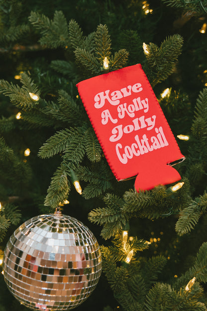 Have A Holly Jolly Cocktail Holiday Can Cooler- Holiday Shop