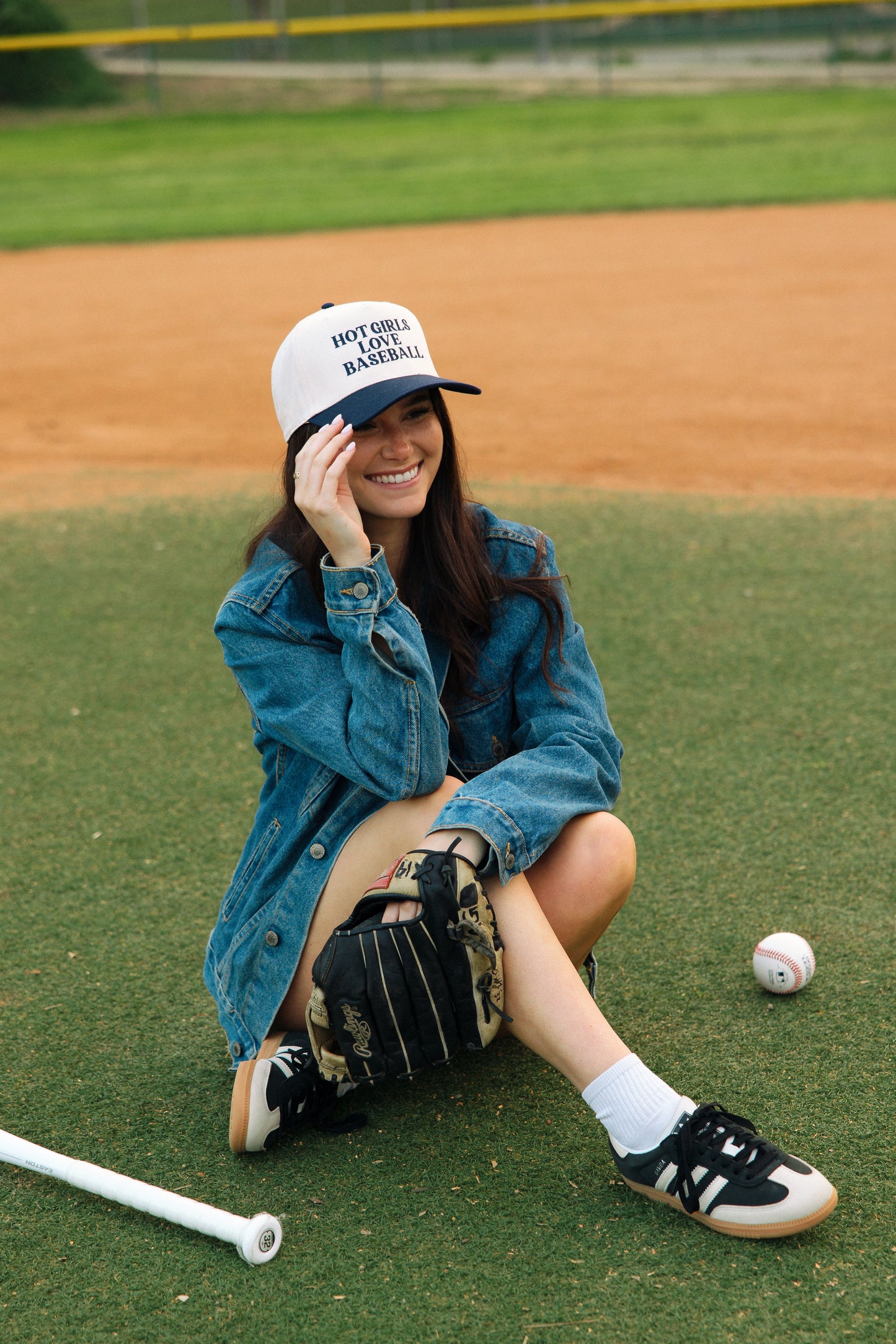 Hot Girls Love Baseball Embroidered Hat