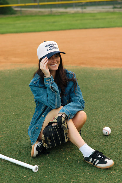 Hot Girls Love Baseball Embroidered Hat