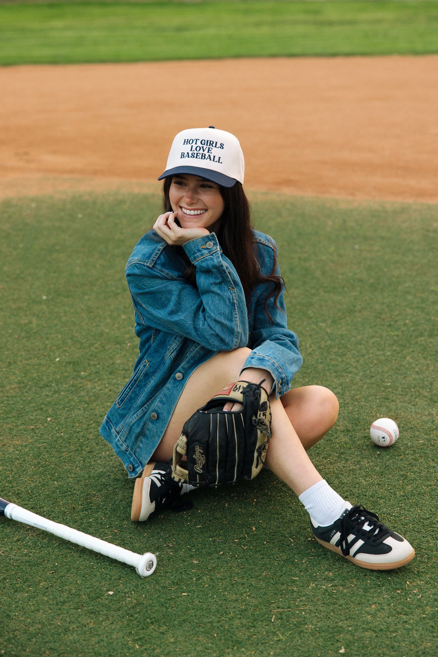 Hot Girls Love Baseball Embroidered Hat