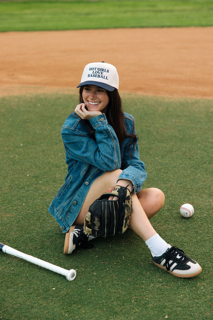 Hot Girls Love Baseball Embroidered Hat