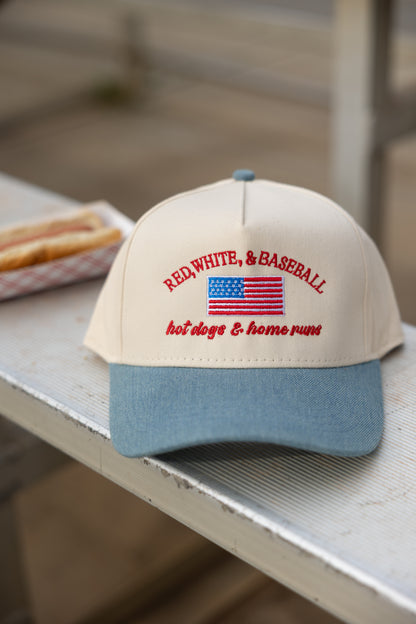 Red, White, & Baseball Hot Dogs & Home Runs