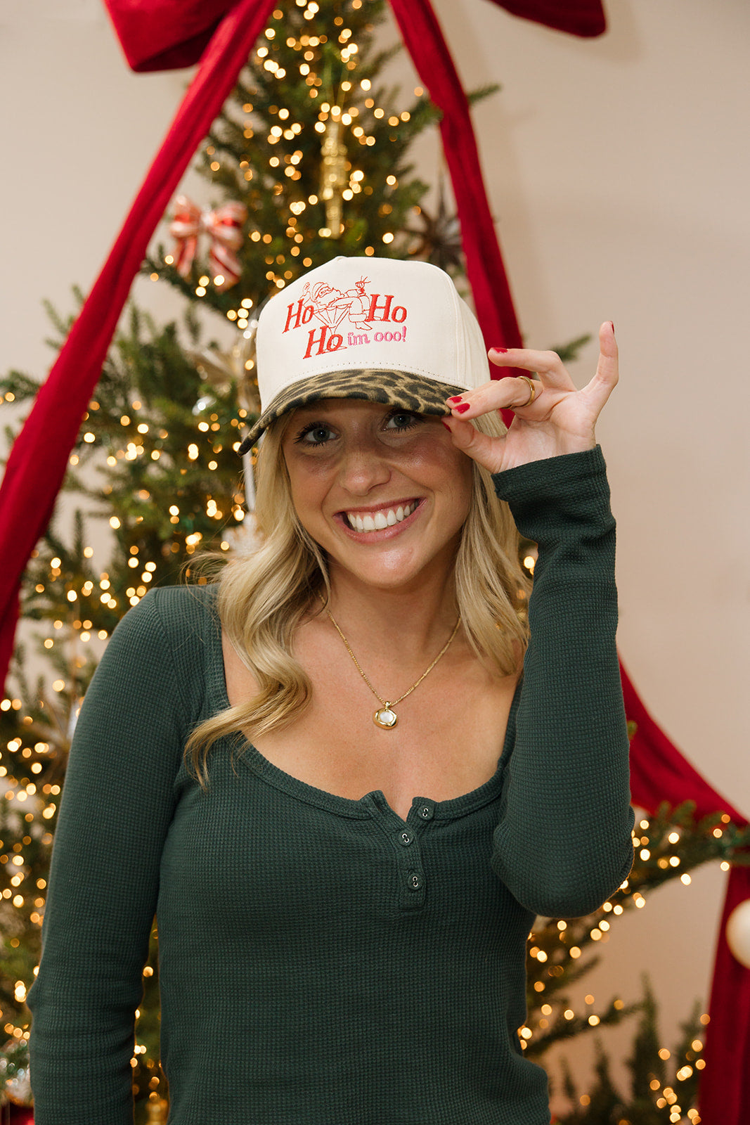 Ho Ho Ho I'm Out Of Office Leopard Hat