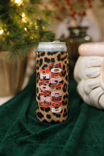 Jolly Good Teacher Slim Can Cooler