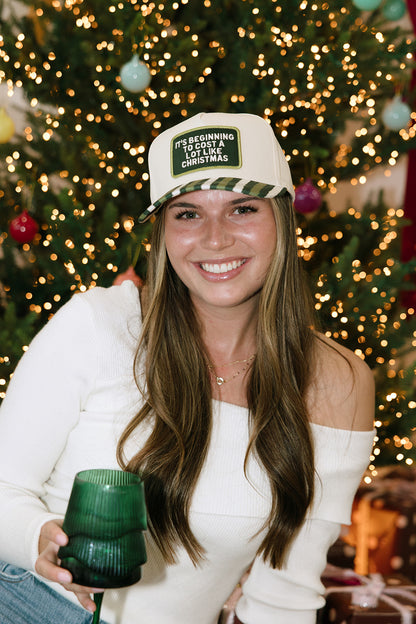 It's Beginning To Cost A Lot Like Christmas Striped Patch Hat