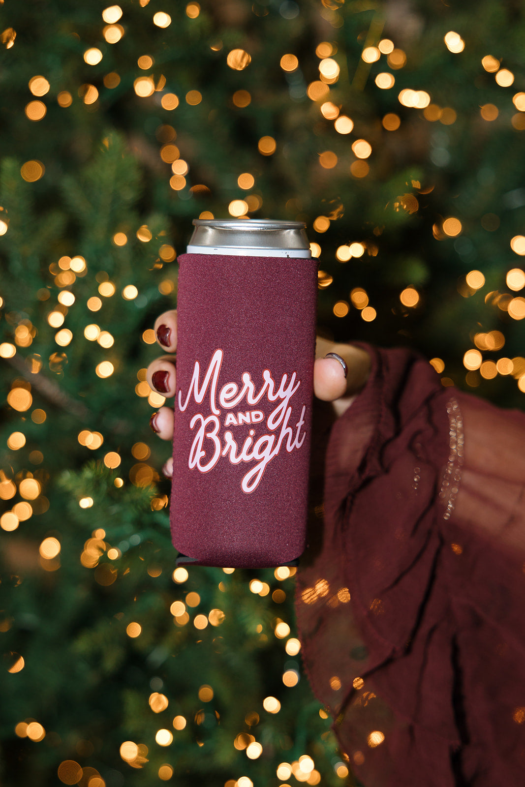 Merry & Bright Slim Can Cooler